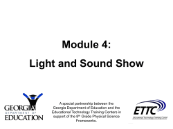 Module 4: Light and Sound Show