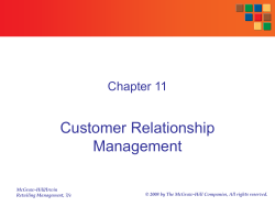 Customer Relationship Management Chapter 11 McGraw-Hill/Irwin