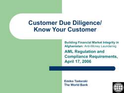 Customer Due Diligence/ Know Your Customer AML Regulation and Compliance Requirements,