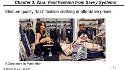 Chapter 3: Zara: Fast Fashion from Savvy Systems - 1 -