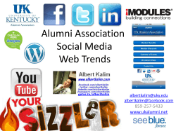 Alumni Association Social Media Web Trends 859-257-5433