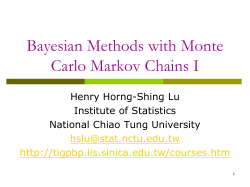 Bayesian Methods with Monte Carlo Markov Chains I Henry Horng-Shing Lu