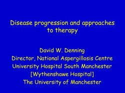 Disease progression and approaches to therapy