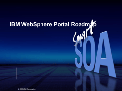IBM WebSphere Portal Roadmap © 2008 IBM Corporation