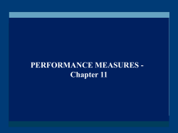 PERFORMANCE MEASURES - Chapter 11
