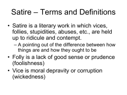 – Terms and Definitions Satire