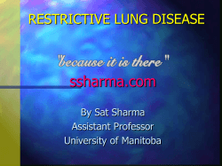 ssharma.com RESTRICTIVE LUNG DISEASE By Sat Sharma Assistant Professor