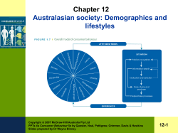 Chapter 12 Australasian society: Demographics and lifestyles 12-1