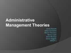 Administrative Management Theories