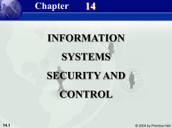 14 INFORMATION SYSTEMS SECURITY AND