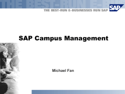 SAP Campus Management Michael Fan