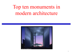Top ten monuments in modern architecture 1