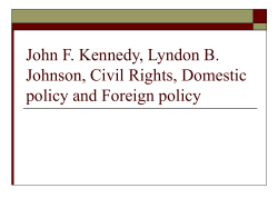 John F. Kennedy, Lyndon B. Johnson, Civil Rights, Domestic