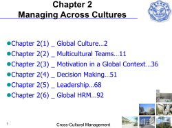 Chapter 2 Managing Across Cultures