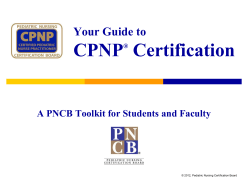 CPNP Certification Your Guide to A PNCB Toolkit for Students and Faculty