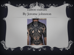 Tattoo culture By Jerome johnston 1