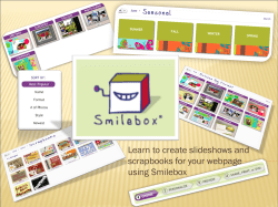 Learn to create slideshows and scrapbooks for your webpage using Smilebox