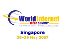 Singapore 26–29 May 2007