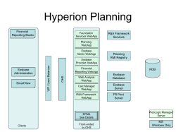 Hyperion Planning r ce Financial