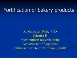 Fortification of bakery products