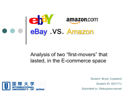 .vs. eBay Amazon Analysis of two “first-movers” that