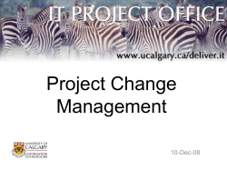 Project Change Management 10-Dec-08