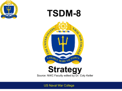 TSDM-8 Strategy US Naval War College