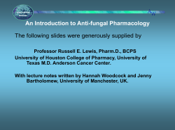 An Introduction to Anti-fungal Pharmacology