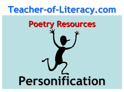 Personification Teacher-of-Literacy.com Poetry Resources