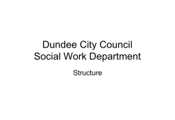 Dundee City Council Social Work Department Structure