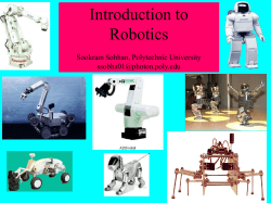 Introduction to Robotics Sookram Sobhan, Polytechnic University