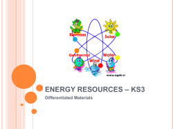 – KS3 ENERGY RESOURCES Differentiated Materials