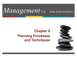 Management 11e Chapter 8 Planning Processes