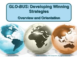 GLO-BUS: Strategies Overview and Orientation