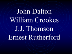 John Dalton William Crookes J.J. Thomson Ernest Rutherford