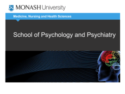 School of Psychology and Psychiatry Medicine, Nursing and Health Sciences
