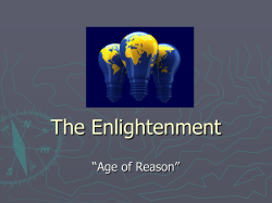 The Enlightenment “Age of Reason”