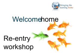 title slide 1 Welcome home Re-entry