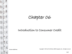 Chapter 06 Introduction to Consumer Credit 6-1