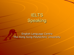 IELTS Speaking English Language Centre The Hong Kong Polytechnic University
