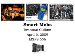 Smart Mobs Brannon Cullum April 6, 2009 MSFS 556