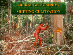 Title - RURAL GEOGRAPHY - SHIFTING CULTIVATION