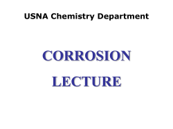 CORROSION LECTURE USNA Chemistry Department