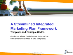 A Streamlined Integrated Marketing Plan Framework Template and Example Slides