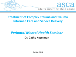 Perinatal Mental Health Seminar Treatment of Complex Trauma and Trauma