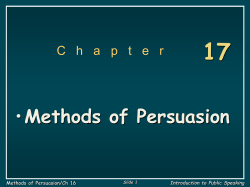 17 Methods of Persuasion C h a p t e r