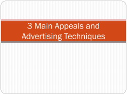 3 Main Appeals and Advertising Techniques