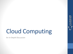 Cloud Computing An In-Depth Discussion