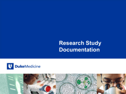 Research Study Documentation