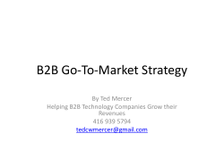 B2B Go-To-Market Strategy By Ted Mercer Helping B2B Technology Companies Grow their Revenues
